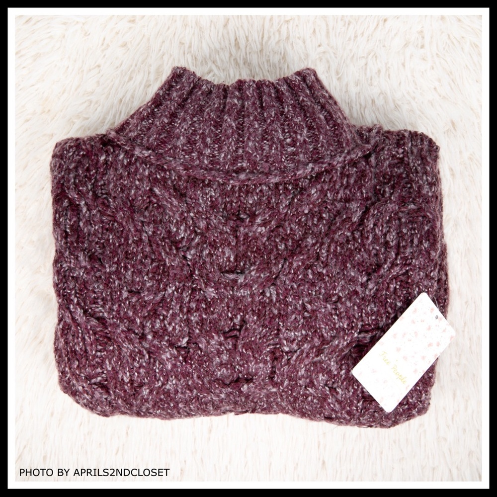 FREE PEOPLE BOHO PULLOVER CHUNKY KNIT SWEATER A2C - Picture 8 of 15